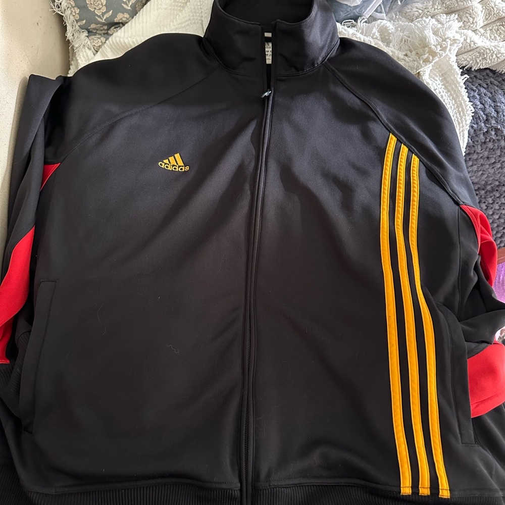 Adidas Black and Red German National Soccer Track Jacket 2008/09